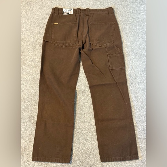 Seager BISON CANVAS PANT in tobacco. Size 32. Relaxed fit. - Picture 4 of 5